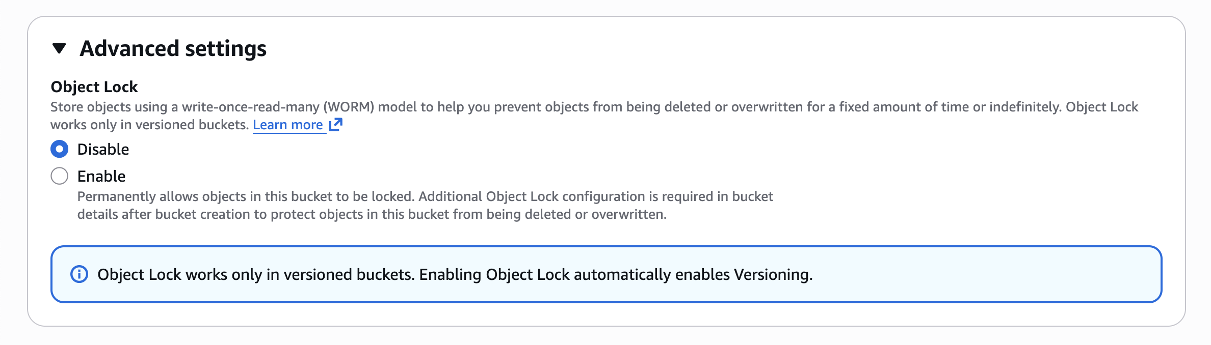 S3 Object Lock (WORM) for CloudTrail log tamper resistance